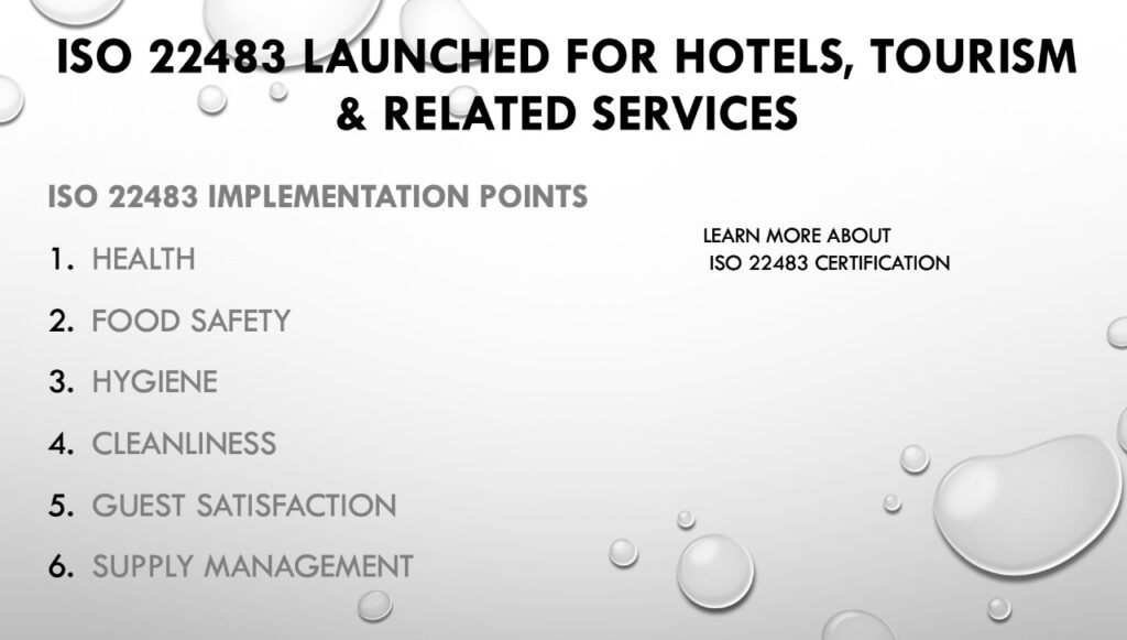 ISO 22483 Launched for Hotels and Tourism.