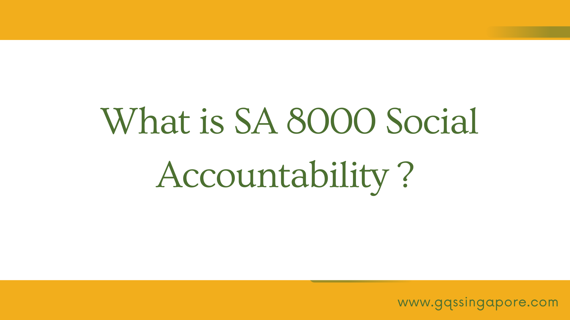 SA8000 Social Accountability