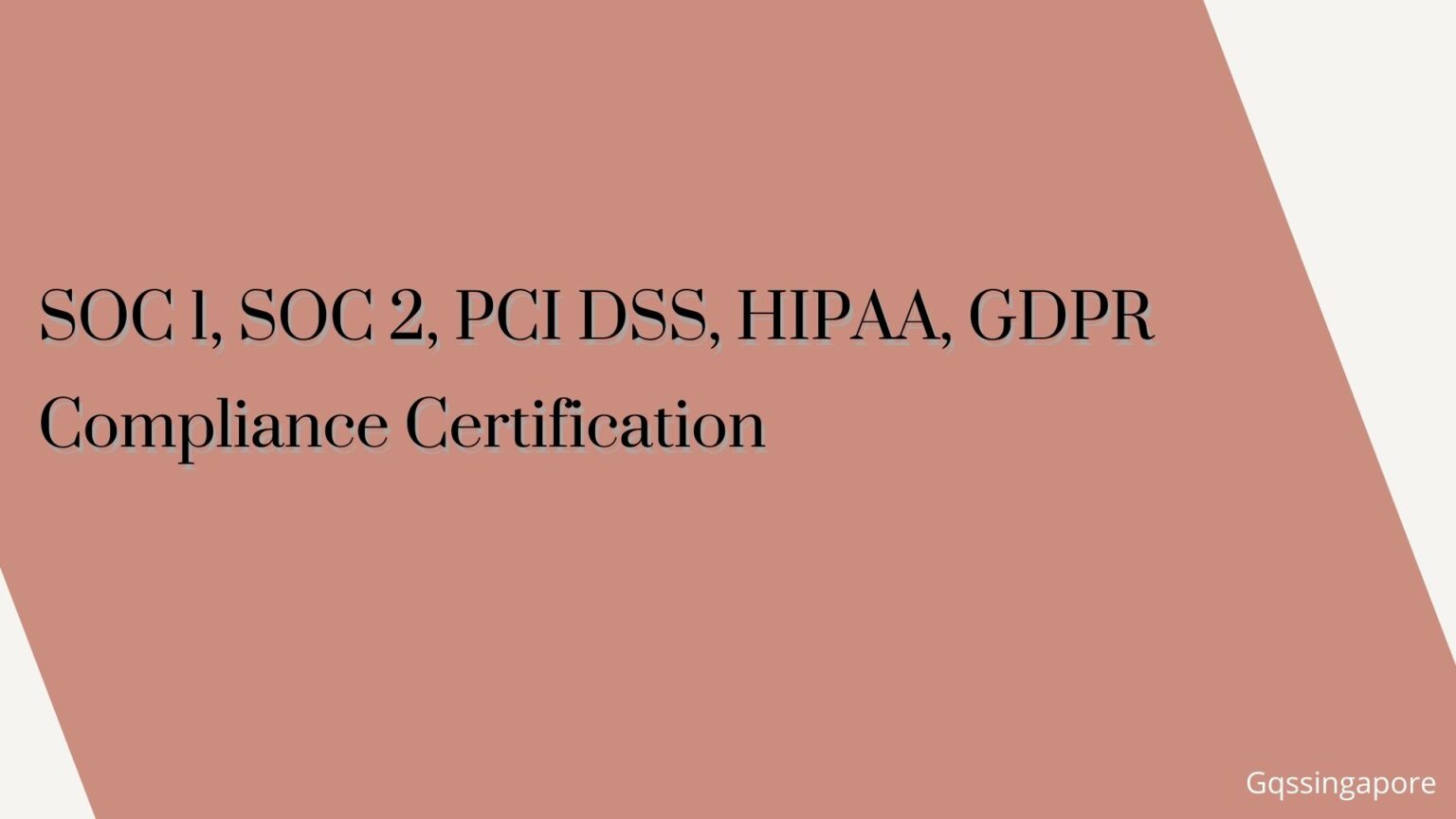 SOC 1 SOC 2 PCI DSS HIPAA GDPR Compliance Certification ISO