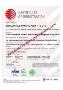 Mercantile Singapore is R2 v3 certified