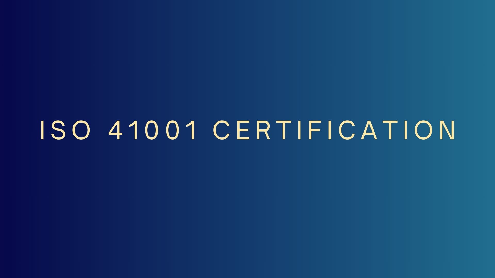ISO 41001 certification